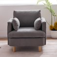 thumbnail image 4 of Modern Fabric Decorative Armchair Grey, 4 of 5