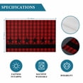 thumbnail image 6 of Red Black Plaid Placemats Set of 12, Country Vintage Star Abstract Gingham Placemats for Dining Table, Place Mats for Kitchen Tabletop, Waterproof Wipeable Dining Table Mats Set, 6 of 9