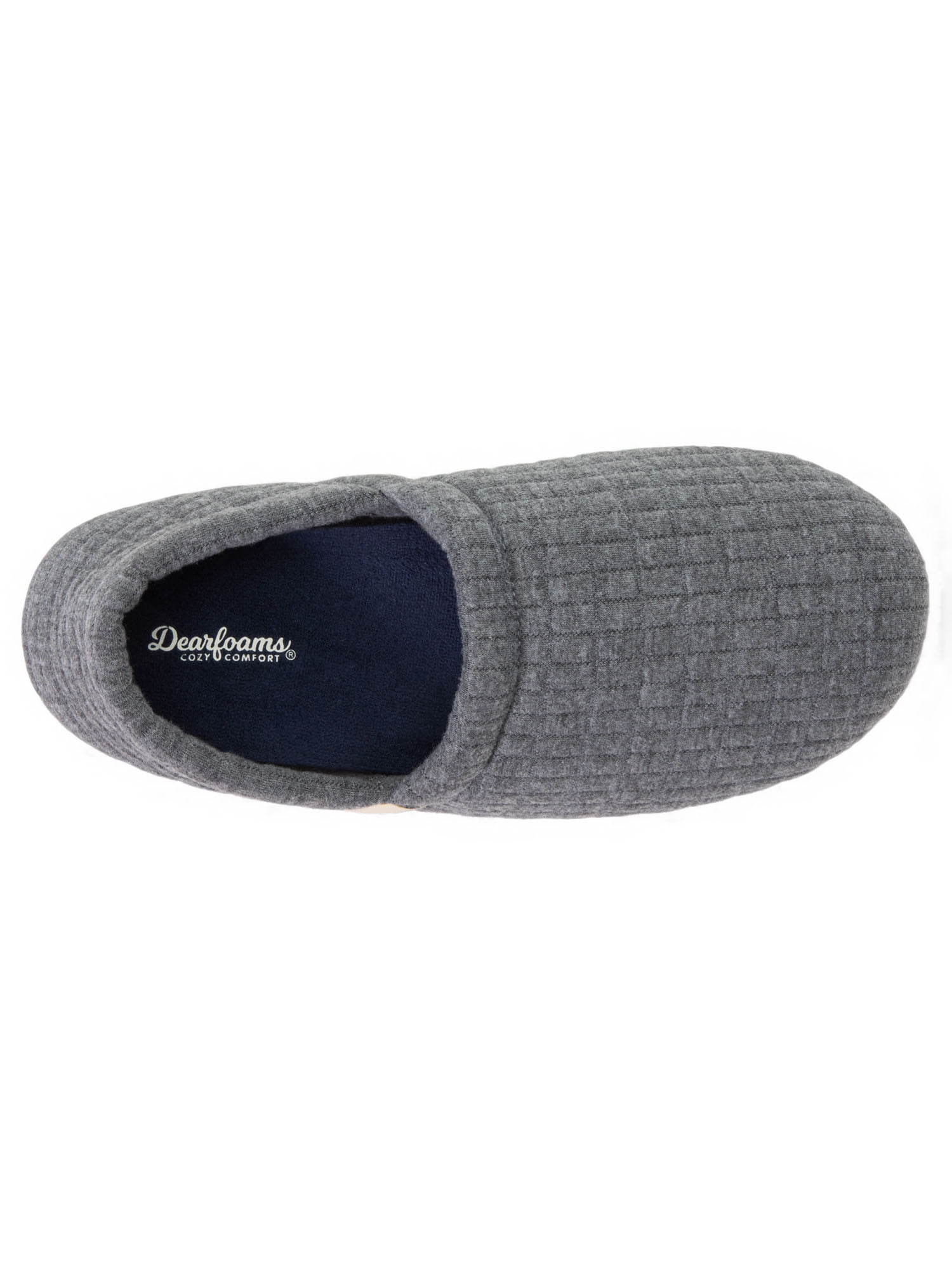 Dearfoams Cozy Comfort Men's Travel Jersey Knit Slipper Socks