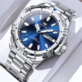 thumbnail image 2 of Reloj Pulsera Para Hombre Olevs Cuarzo Acero Resistente Moda, 2 of 8