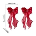 thumbnail image 3 of Lace Curtain Holdbacks, 2-Piece Soft Ribbon Tie Backs for Windows, Cute Decorative Bow for Sheer Drapes, and Adjustable Home Accessory Gift, 3 of 6