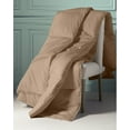 thumbnail image 4 of EASYCOT Luxurious Feather Down Alternative Comforter, Hotel Collection Duvet Insert Comforter for All Season,100% Soft Egyptian Cotton Shell with Corner Tabs 400 GSM Taupe , Twin, 4 of 6