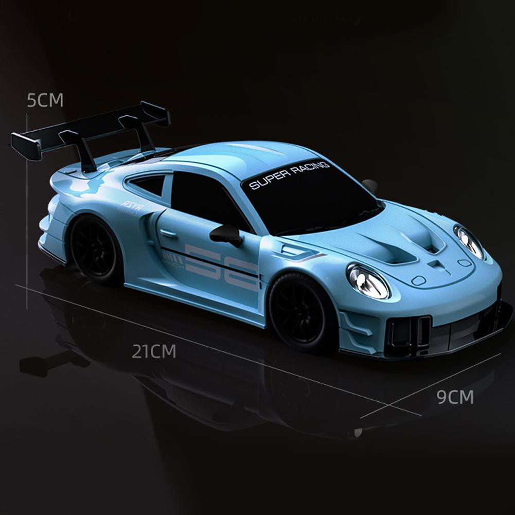 RC Drift Car,124 Scale RC Drift Car 4WD 2.4GHz 30KM/H High Speed Sport with LED Toy Lights,Two Cars