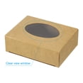 thumbnail image 5 of Uxcell 3.8x2.8x1.2" Paper Soap Box with Window, 20 Pack Soap Boxes Oval Presents Packaging Boxes, Brown, 5 of 6