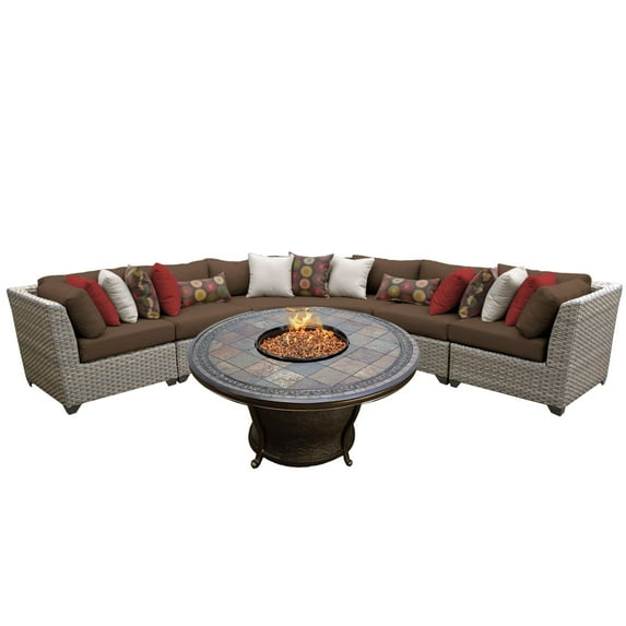 Catalina 6 Piece Outdoor Wicker Patio Furniture Set 06e