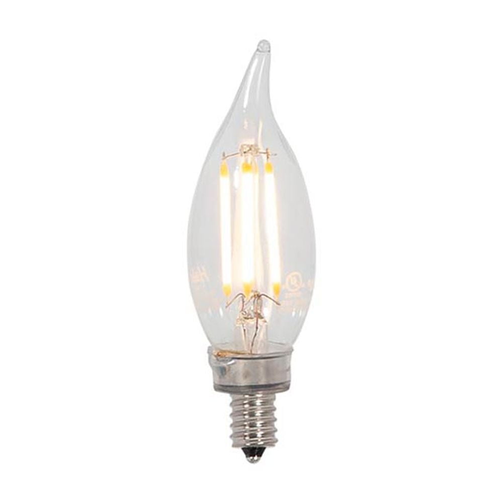 B&P Lamp® E12 Candelabra Base CA10 Shaped Clear LED Bulb, 40 Watt Equivalent