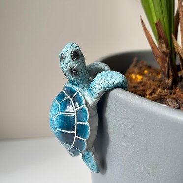 Tinoaly Tortoise Figure Plant Pot Hanger, Resin Tortoise Figure
