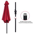thumbnail image 4 of Ainfox 7.5ft Red Outdoor Market Patio Umbrella with Push Button Tilt and Crank, Waterproof UV Protection, 4 of 9
