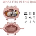 thumbnail image 5 of Gym Bag for Women, Carry on Weekender Overnight Bag, Travel Duffel Bags with Trolley Sleeve, Personal Item Travel Bag Tote Bag Workout Dance Bag, Black-Medium, 5 of 6