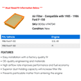 thumbnail image 2 of Air Filter - Compatible with 1985 - 1986 Ford F-150, 2 of 2