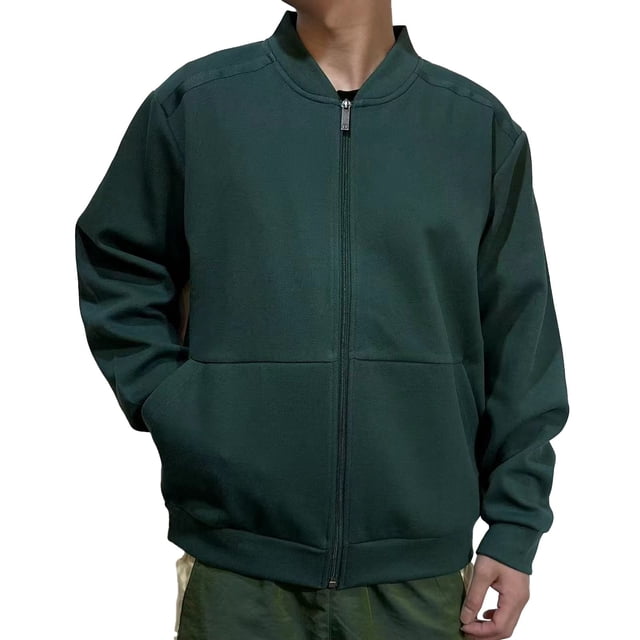 Sudadera Wancir con cremallera para hombre, sin capucha, con solapa, ligera, polar, deportiva, deportiva