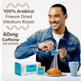 thumbnail image 6 of Waka Instant Coffee, Medium Roast - 100% Arabica Colombian Beans, Freeze Dried Granules, No Additives - 50 Travel Size, Single-Serve Packets for Quick Hot and Iced Coffees, 6 of 7