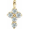 Bella Grace 14K Yellow Gold 1/6 CTW Diamond Cross Gold Color in Accented Cross Necklace Style