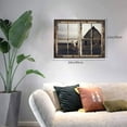thumbnail image 2 of Old Barn Canvas Wall Art Rustic Wall Decor Paintings Farmhouse Living Room Decor Barn Picture Modern Home Artwork Decor for Bedroom Kitchen Framed Ready To Hang 12x16 Inch, 2 of 6