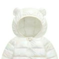 thumbnail image 4 of Hicidod Infant Puffer Jacket Cute Bear Ears Hooded Long Sleeve Down Coats Lightweight Fashion Colorful Padded Puffy Winter Warm Jackets, 4 of 5
