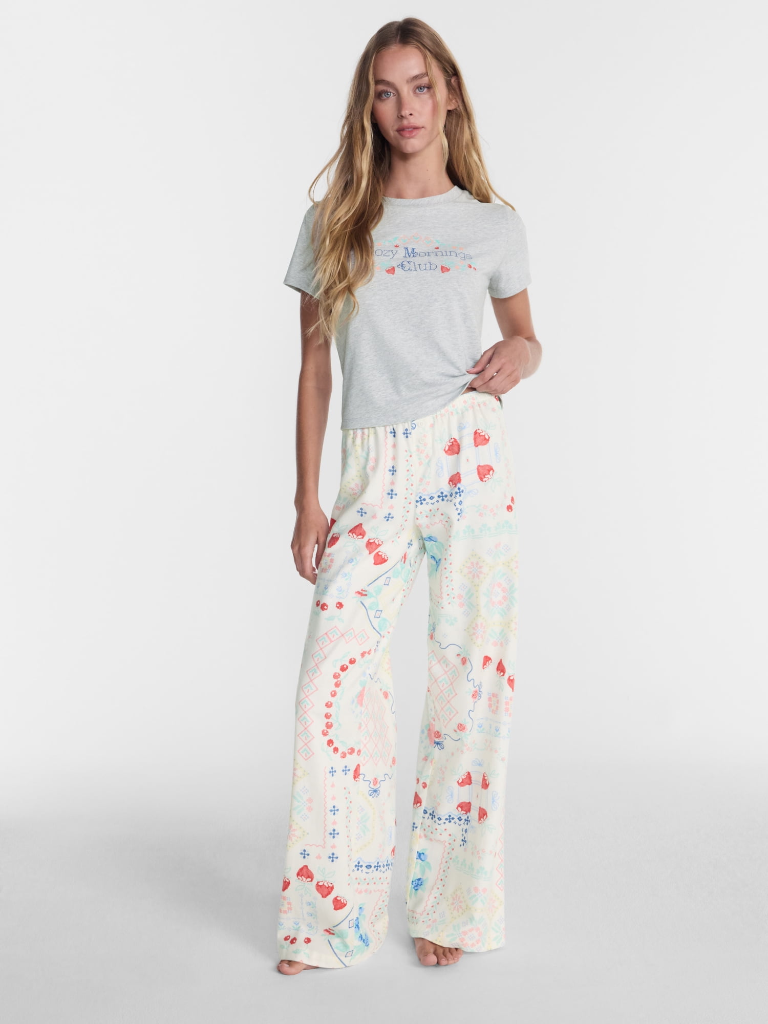 No Boundaries Print Boxer Sleep Pants, 31" Inseam, Women's XS-XXL
