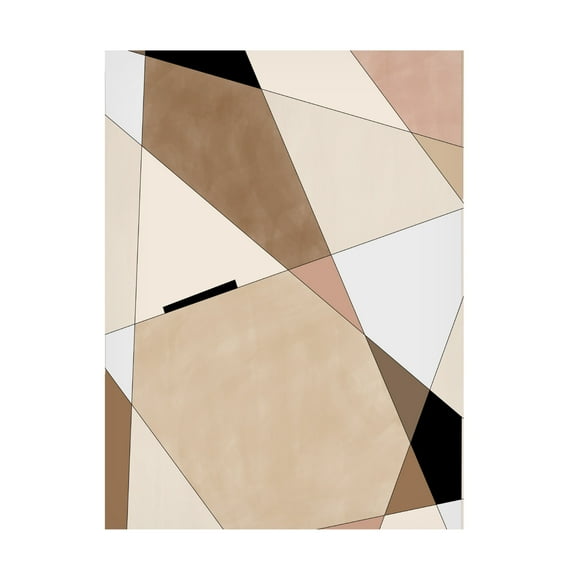 Trademark Fine Art Elena Ristova Geometric Beige art No.1 Canvas Wall Art
