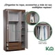 thumbnail image 3 of Ropero Closet Armario Mueble Moderno KingsHouse Placard New Roma 3 Puertas 2 Cajones Color Cafe, 3 of 7