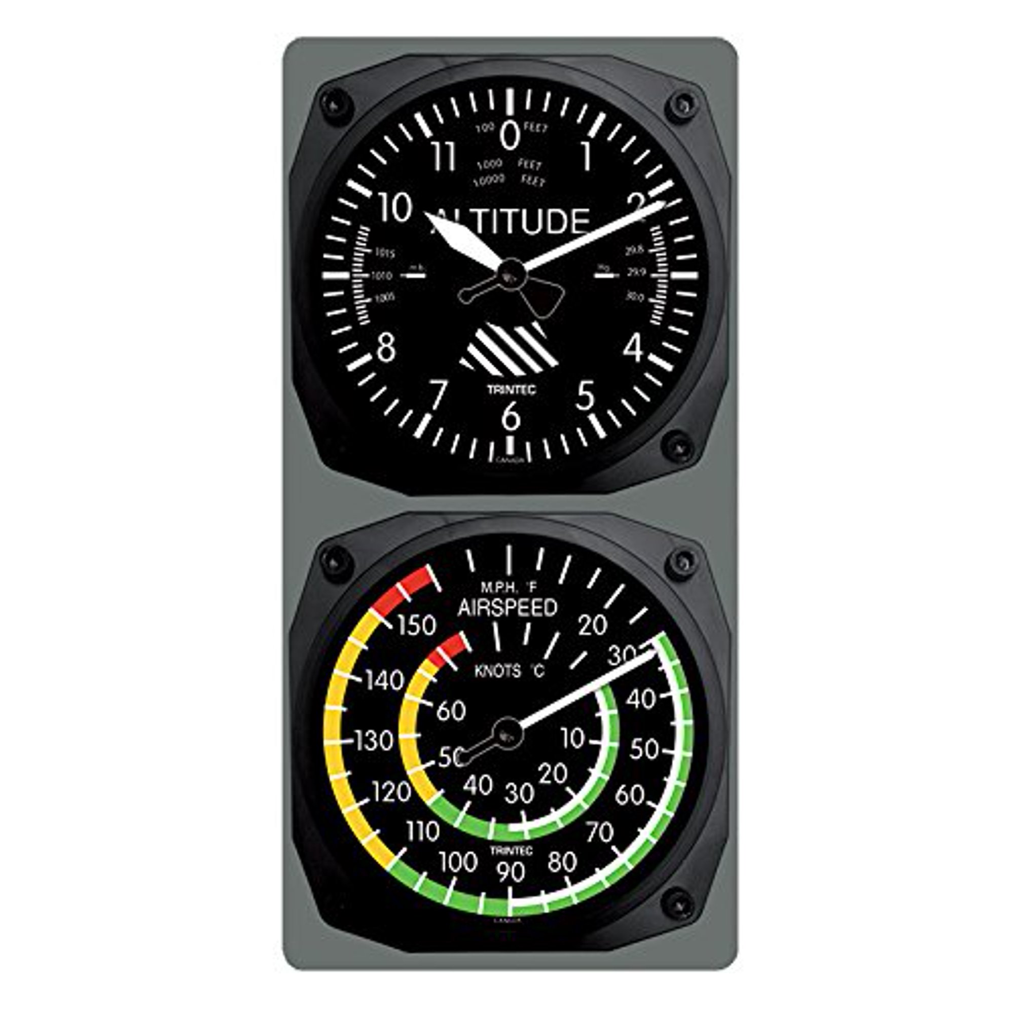 Trintec Aviation Altimeter Altitude Clock And Airspeed Thermometer Console Set Walmart Canada
