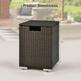 thumbnail image 3 of 16'' Rattan Propane Tank Holder Cover Hideaway Side Table Brown, 3 of 9