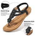 thumbnail image 6 of Ablanczoom Womens Sandals: Comfortable Flat Sandals Women Flip Flops Elastic Ankle Strap Dresses Shoes, 6 of 8