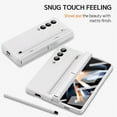 thumbnail image 6 of Compatible Samsung Galaxy Z Fold 3 Case with White S Pen & Pen Holder,Hinge Protection Case for Samsung Z Fold 3 Case with Stand,Samsung Fold 3 5g Case Screen Protector Z Fold 3 Phone Case White, 6 of 14