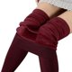 thumbnail image 4 of Txlixc Pantalones de terciopelo grueso, cintura alta, forro de terciopelo, medias elásticas de larga duración Txlixc  moda, 4 of 7