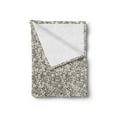 thumbnail image 2 of Vine Soft Flannel Fleece Throw Blanket, Hand-Drawn Grapevine Pattern with Bulky Leaves Digital Image, Cozy Plush for Indoor and Outdoor Use, 70" x 90", Dark Brown and Eggshell, by Ambesonne, 2 of 5