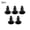 Black, variant on Bike Frame Screw Hole Plugs, M5 Water Bottle Cage Caps, Cycling Thread Protector, Rubber Dust Cover for Road Mountain Bicycle Rust Prevention (10pcs)
