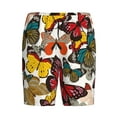 thumbnail image 4 of Gaeub Retro Floral Butterfly Printed Men's Short Pajama Pants, Lightweight Lounge & Sleep Bottoms Keep You Cool - X-Large, 4 of 9