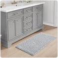 thumbnail image 7 of OEAKAY Soft Chenille Bath Mat Bathroom Rug,Non Slip Absorbent Shower Mats,Washable Shaggy Bathtub Bath Rugs Room Entryway,16"x24",Light Gray, 7 of 7
