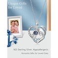 thumbnail image 2 of CACA LADY I Love You Necklace 100 Languages Projection Necklace 925 Sterling Silver Mother Daughter Pendant Necklace jewelry Romantic Gifts for Mom Women Birthday Mothers Day, 2 of 6
