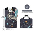 thumbnail image 2 of Yayeee Freestanding Laundry Hamper with Handle Collapsible Large Storage Basket for Clothes, Black Record, 2 of 7