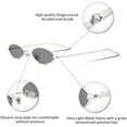 thumbnail image 3 of FEISEDY Vintage Small Sunglasses Oval Slender Metal Frame Candy Colors B2277, 3 of 15