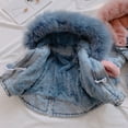 thumbnail image 3 of Vedolay Girls Tops Girl's Down Jacket Coat Winter Lightweight Down Jacket Foldable Coat,Blue 2-3 Years, 3 of 5