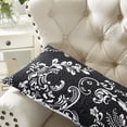 thumbnail image 2 of Home Soft Things 2 Piece Printed Microfiber Throw Pillow Cover Set - La Boheme Black - 14" x 26", 2 of 5