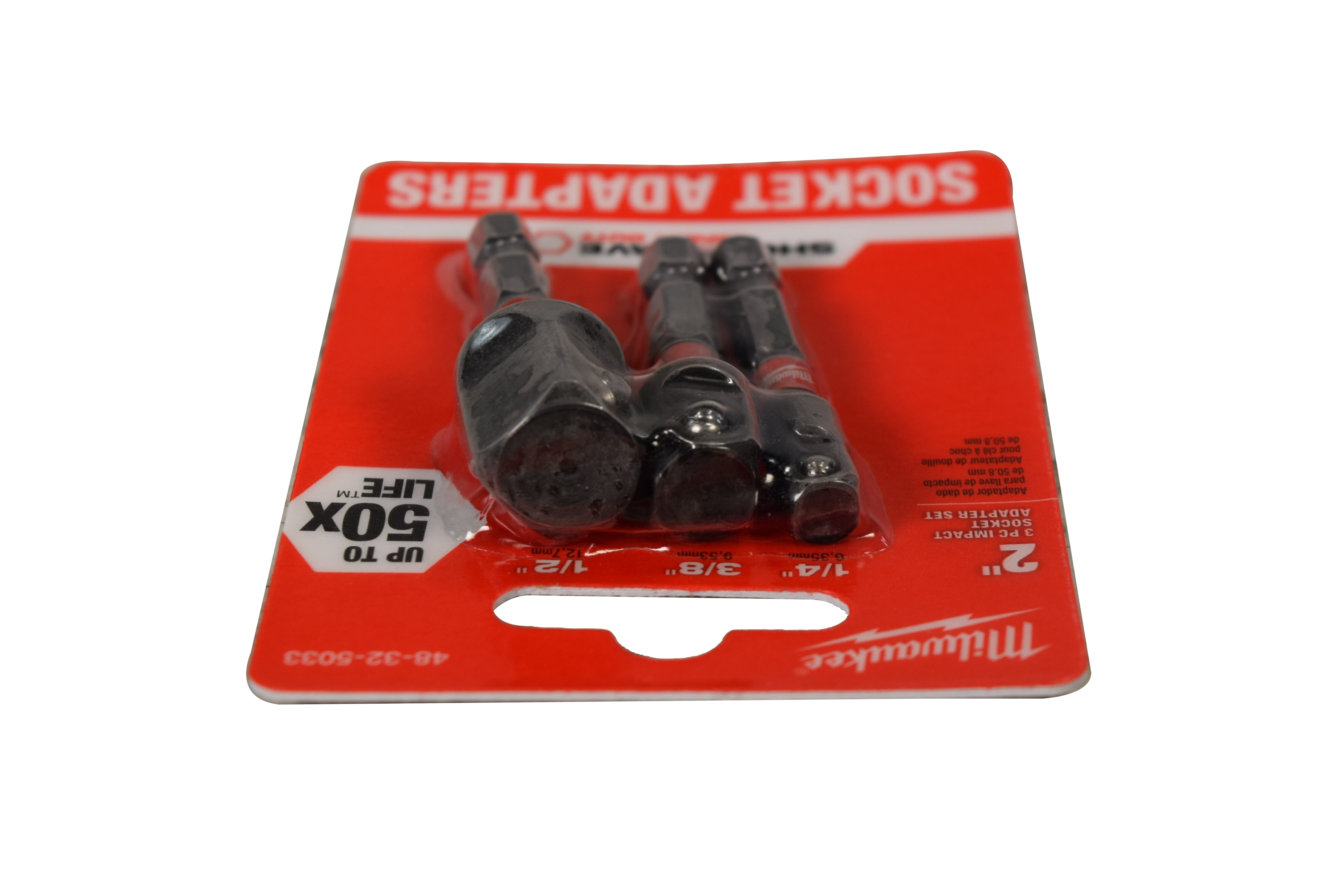 Milwaukee 48-32-5033 3-Piece Impact Hex Shank Socket Adapter Set (3 Pack)