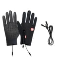 thumbnail image 2 of Black Gloves Mittens Touchscreen Gloves Women Men USB Heated Windproof/ Winter Ergonomic Fit Gloves Suitable for Outdoor Sports Commuting Construction Running Riding Ski, 2 of 3