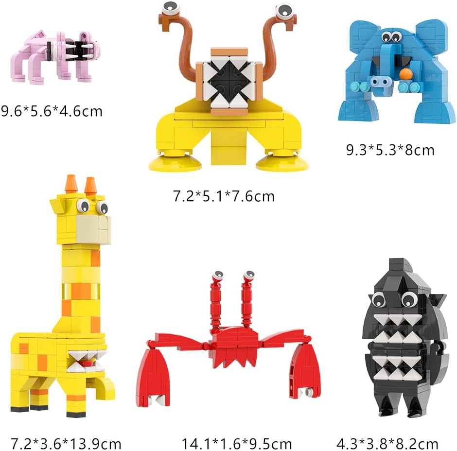  6pcs/Set of BanBan's Kindergarten Action Figures, Ban Ban/Opila  Bird/Banbaleena and Stinger Flynn Building Blocks, 123pcs Game Model STEM  Building Toy, Easter Birthday Gift for Friends Kids Boys Girls : Toys 