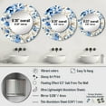 thumbnail image 4 of Designart "Intricate Lace In Cobalt Blue" Floral Blue Large Round Mirror - Round Bedroom Mirror Wall Decor - Cottage Round Printed Mirror - 36" x 36", 4 of 6