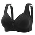 thumbnail image 3 of ATENAR Womens Bras,Wireless Bras for Women,Bras for Women,Breathable,Comfort Fit,Solid,Nylon,Black,42, 3 of 3