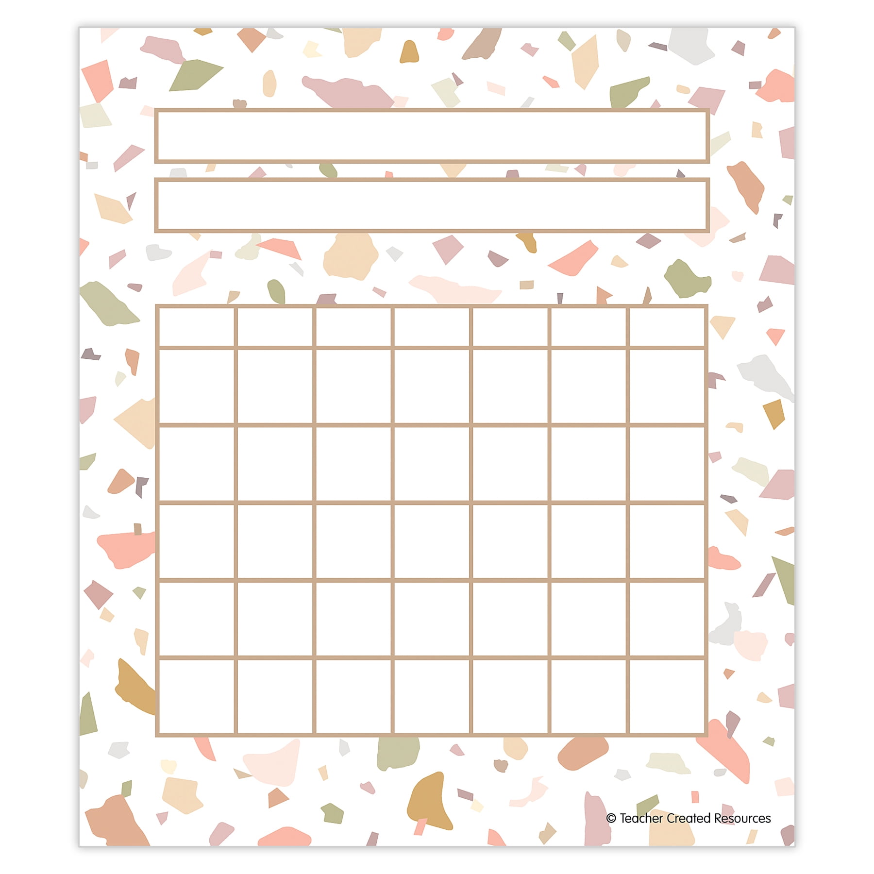 Teacher Created Resources Terrazzo Tones Incentive Charts, 36 Per Pack, 6 Packs