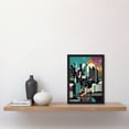 thumbnail image 2 of Dundee City Modern Abstract Geometric Cityscape Artwork Framed Wall Art Print A4, 2 of 4