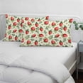 thumbnail image 4 of Red Strawberry Pillow Covers 24"x36", Summer Fruits Farmhouse Leaves Flower Pastoral Soft Brushed Microfiber Breathable Throw Pillow Covers, Decorative Pillowcase with Zipper for Couch Sofa Bedroom, 4 of 9