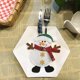thumbnail image 5 of Gibobby Manteles Individuales Desechables De Colores Portacubiertos de Navidad, cubiertos, cuchara, bolsa popular, de utensilios, muñeco de nieve (A, One Size), 5 of 5