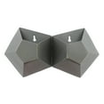 thumbnail image 1 of homeroots Décoration Intérieure 388882 Vase Mural en Fer Double Pentagonal, 1 of 3
