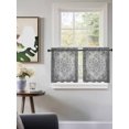 thumbnail image 3 of Vintage Ethnic Tier Curtains 24 Inch Length,Sheer Curtains for Bedroom Living Room Window Southwestern Rustic Boho Floral Print Rod Pocket Drapes Kitchen Curtains Small Half Window 27.5"x24" 2 Panels, 3 of 7