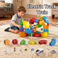 thumbnail image 2 of Electric Train Set with Flexible Race Track and DIY Building Function for Kids, Featuring Smart Rechargeable Train and Multi-Level Railway Configurations, 2 of 8