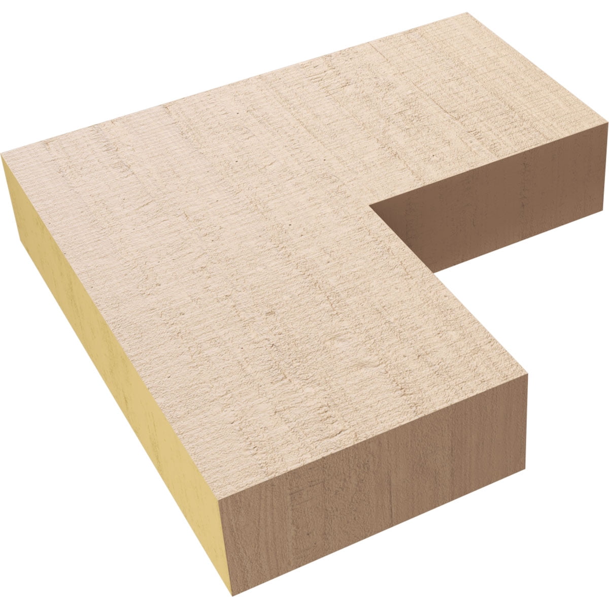 2"W x 10"D x 10"H Thin Chapel Hill Rough Cedar Woodgrain TimberThane Corbel, Primed Tan