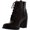 Brown, variant on Soda Women Korman Cute Chunky Lace Up Leatherette Zipper Ankle Bootie